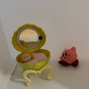 Kirby and Waddle Dee Figurines with Compact
